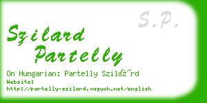 szilard partelly business card